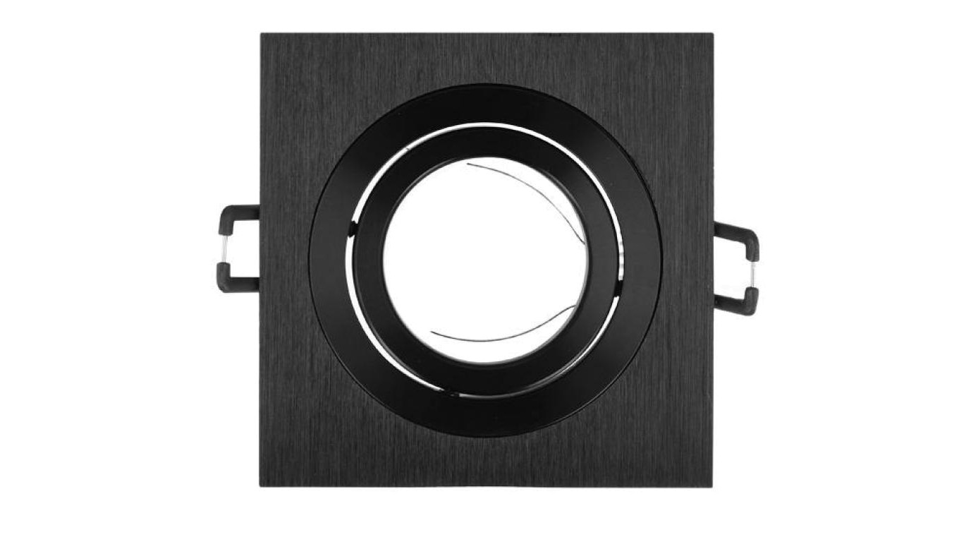 LED line Oprawka sufitowa oczko kwadratowa ruchoma SLIM czarna szcz AKROS 5 lat gwar.