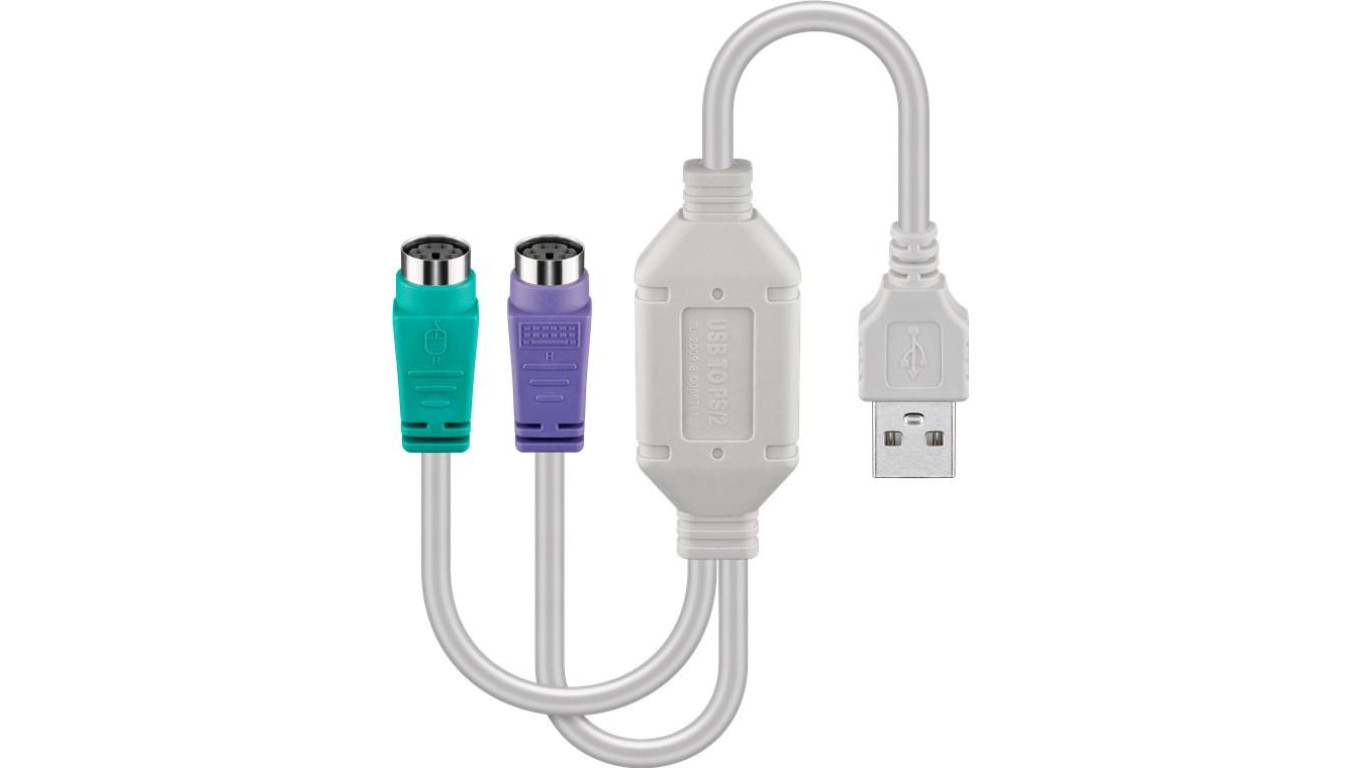 Konwerter/adapter USB–PS/2 - Wersja kolorystyczna Biały
