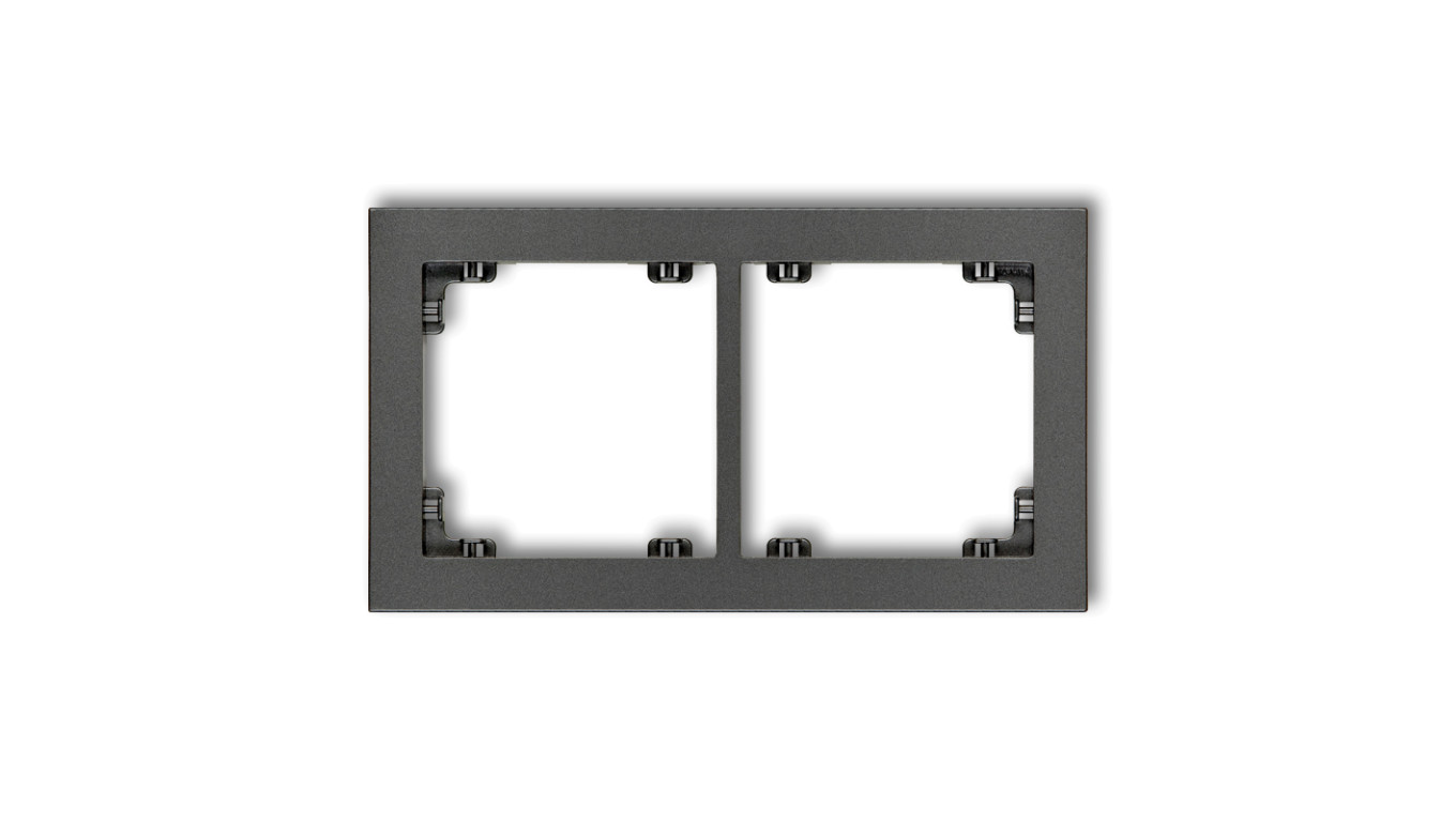 DECO Ramka podwójna grafitowy 11DR-2