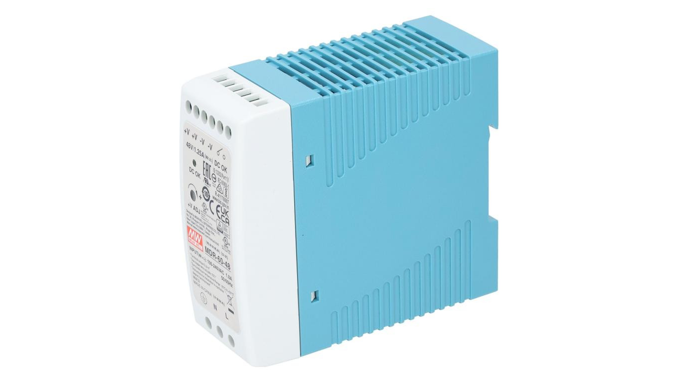 Zasilacz na szynę DIN 48V 1,5A 60W uniwersalny MDR Mean Well