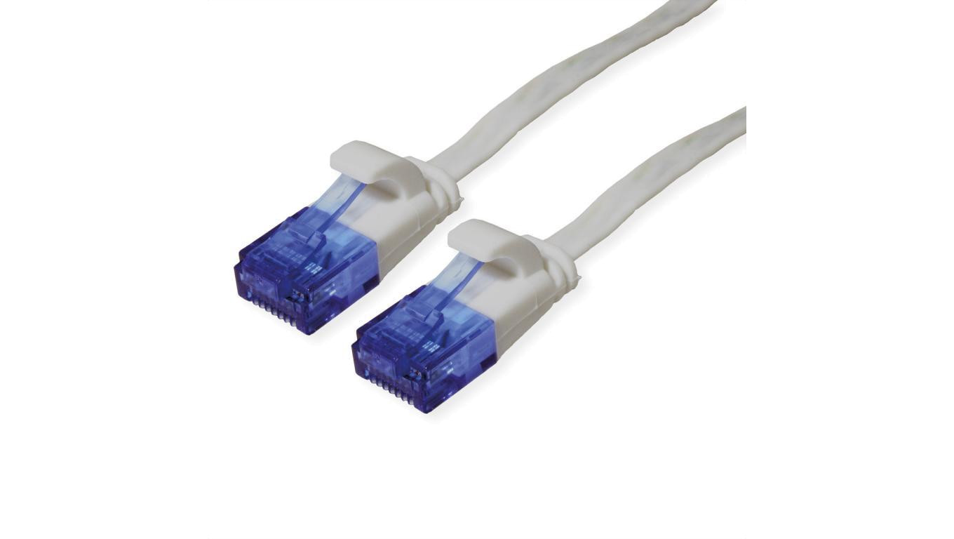 Kabel krosowy UTP VALUE, kat. 6A (klasa EA), bardzo płaski, szary, 3 m