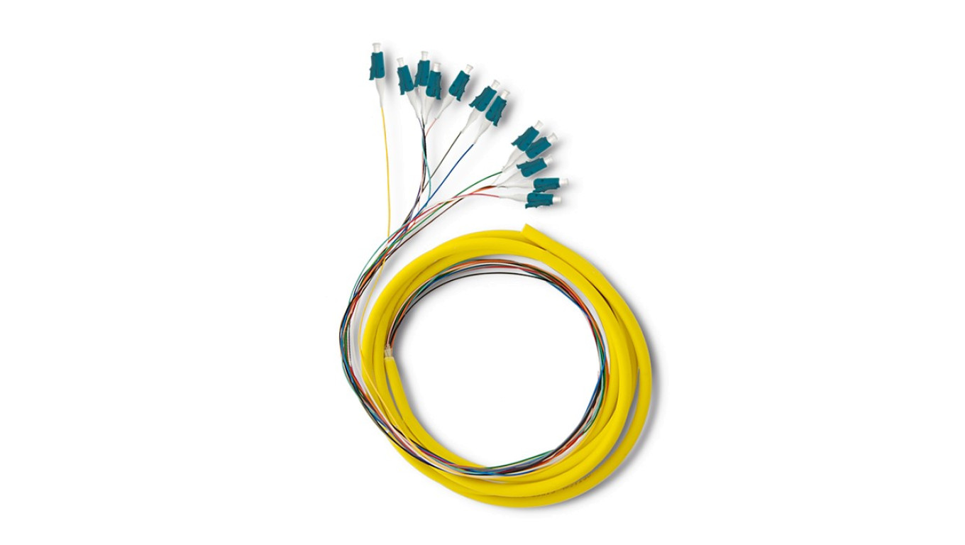 Qoltec 12 x Pigtail światłowodowy LC/UPC Singlemode G657A2 2m