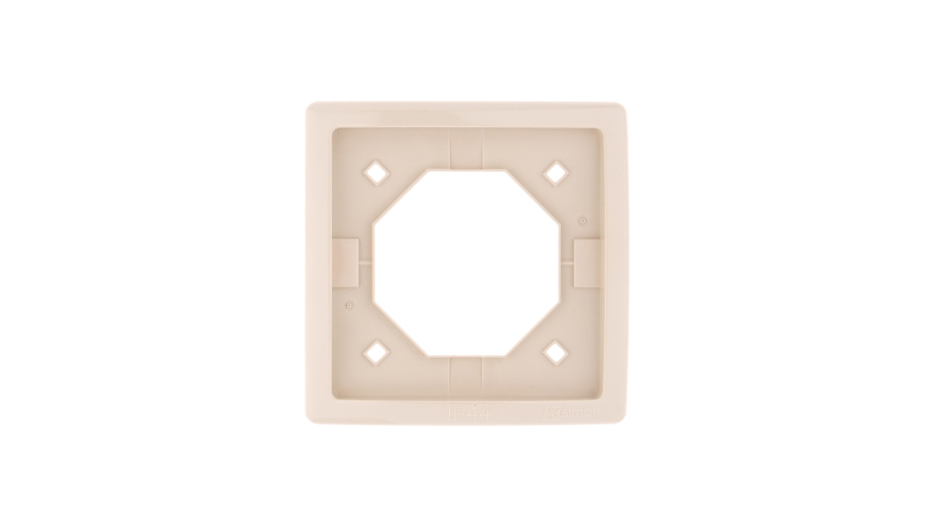 Simon Basic Standard Ramka bryzgoszczelna pojedyncza IP44 z uszczelką beżowa BMR1B/12