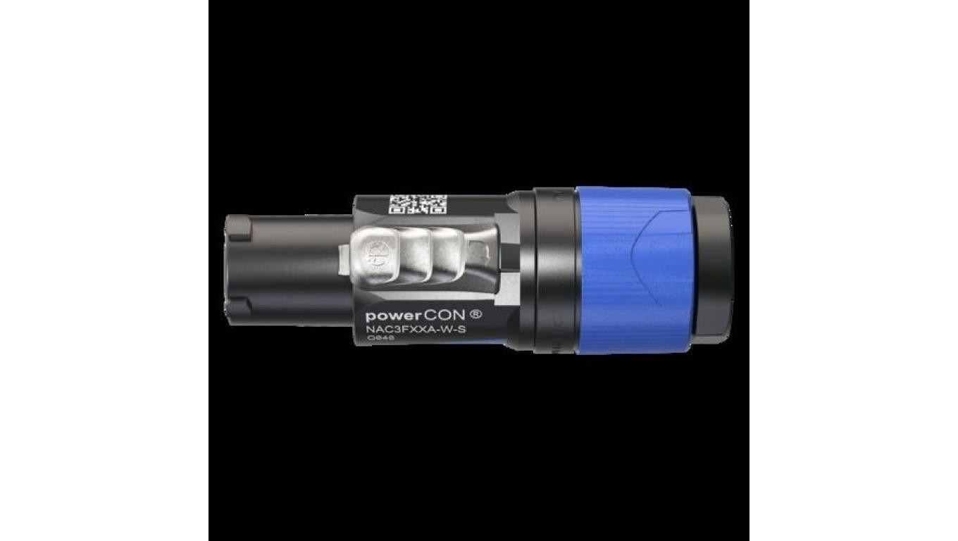 NEUTRIK Wtyk zasilający powerCON 20A 230V 2P+Z niebiesko-czarny na kabel 6,0 do 12,0mm NAC3FXXA-W-S