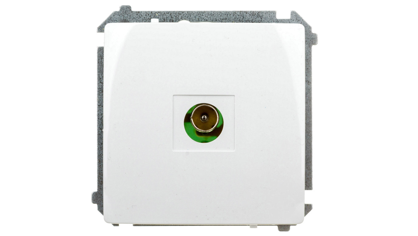 Simon Basic Gniazdo antenowe pojedyncze końcowe białe BMAK3.01/11