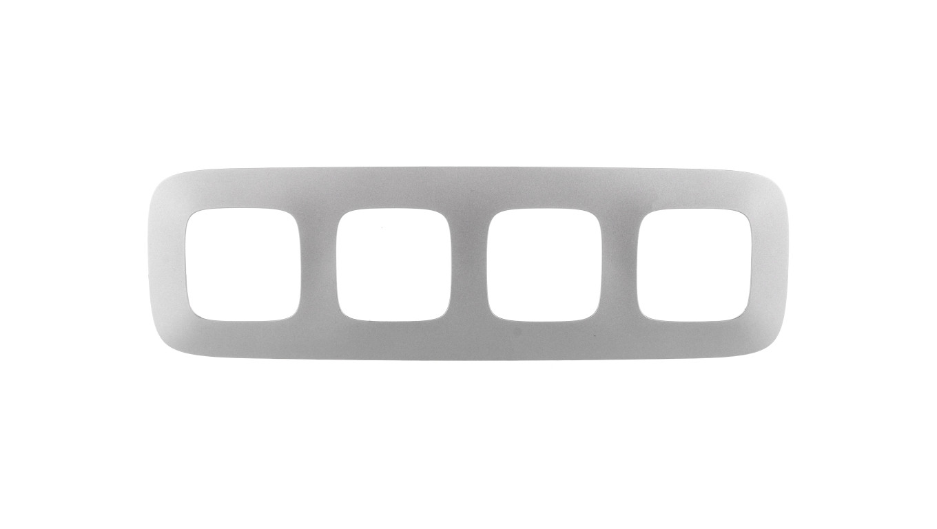 VALENA ALLURE Ramka poczwórna aluminium 754394