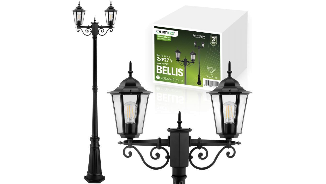 Latarnia Ogrodowa Stojąca LED 2m E27 Zewnętrzna BELLIS LUMILED