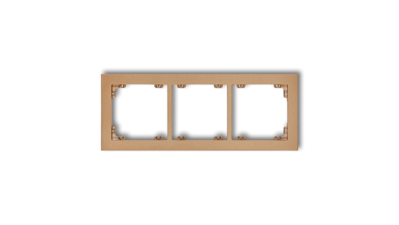 DECO Ramka potrójna złoty metalik 8DR-3