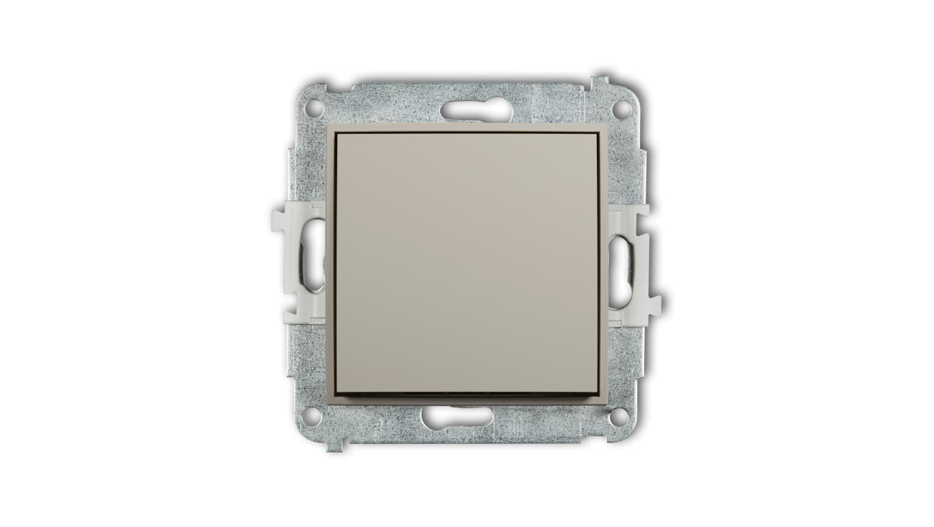 MINI Mechanizm łącznika schodowego (jeden klawisz bez piktogramu) taupe 60MWP-3.1