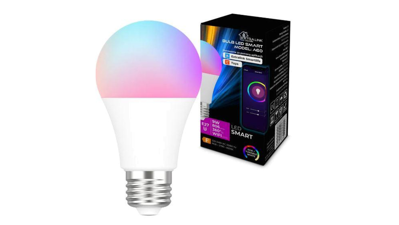 EXTRALINK smartlife żarówka LED E27 A60 2700-6500K WIFI 220-240V 700lm LED E27 A60
