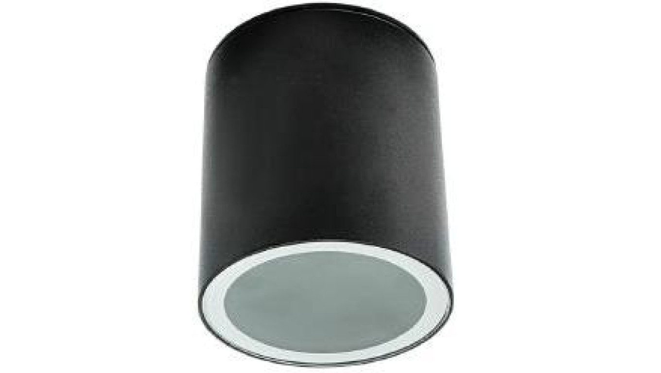 Oprawa sufitowa SHOWER-O-B MINI 1xgu10 czarna natynkowa nad prysznic hermetyczna ip44