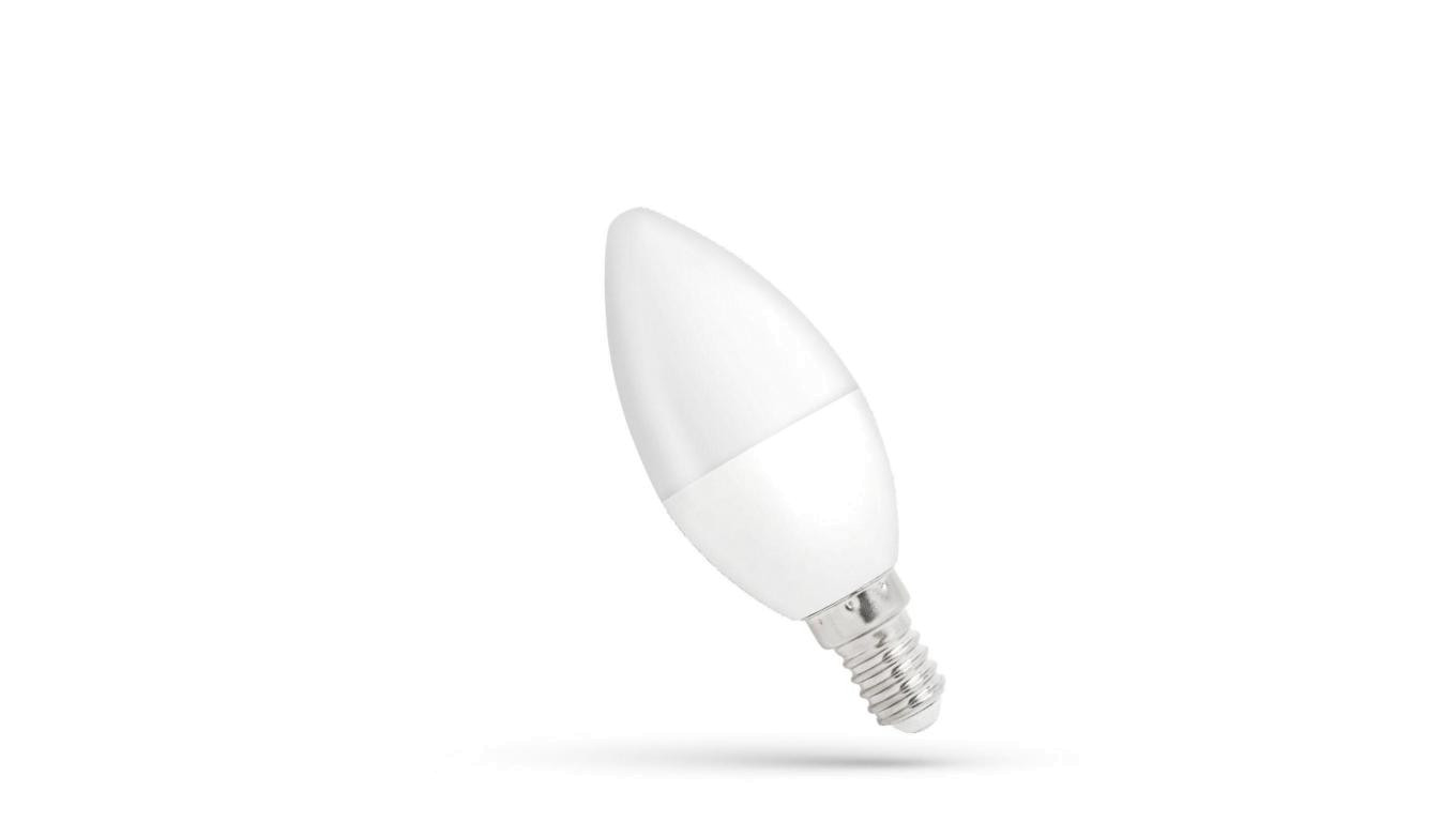 Żarówka LED E14 230V 6W świecowa 520lm DIMMABLE biała zimna