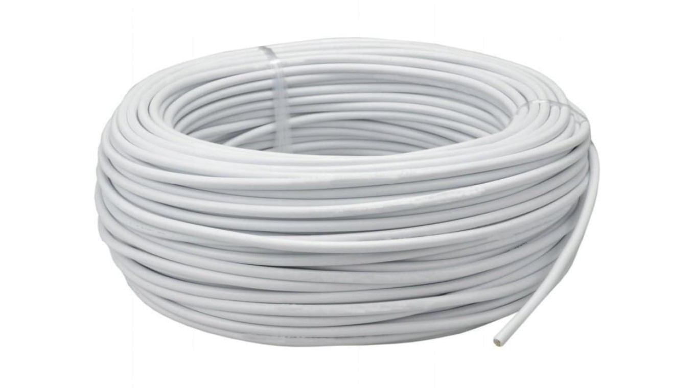 Przewód prądowy H03VV-F / OMY 300V 4x0,5 biały linka Elektrokabel 50m