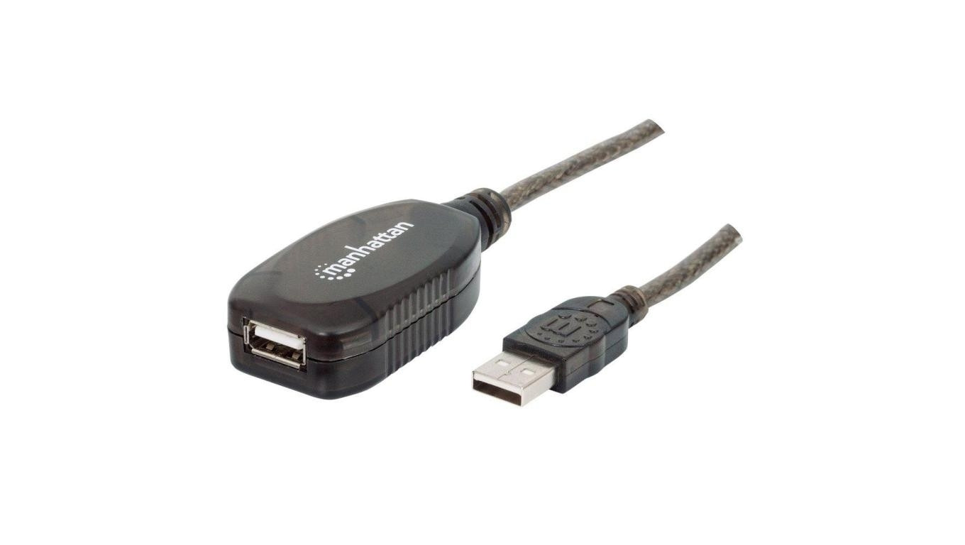 Kabel Przedłużacz Aktywny USB 2.0 A-A M/F 10m Manhattan