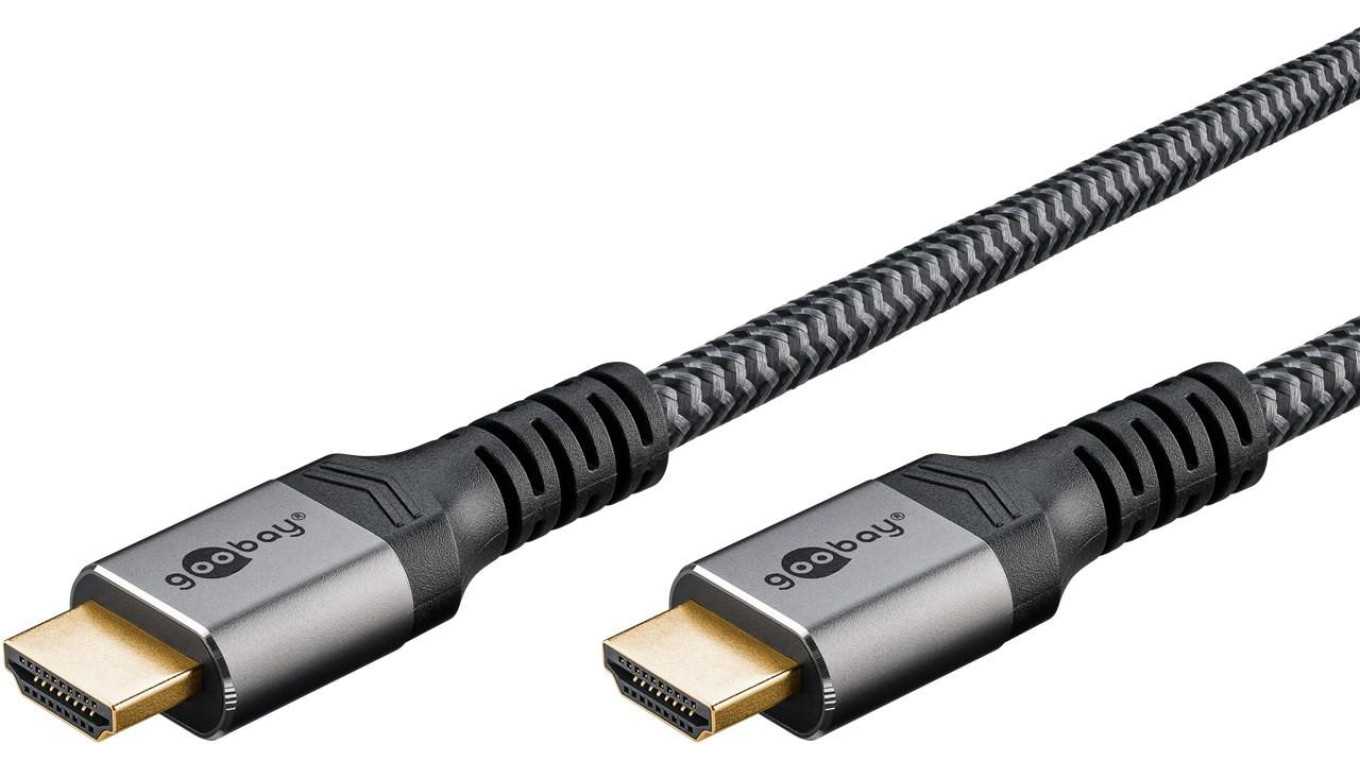 Przewód HDMI™ o dużej szybkości transmisji z Ethernetem, 3 m, Sharkskin Grey - Długość kabla 3 m