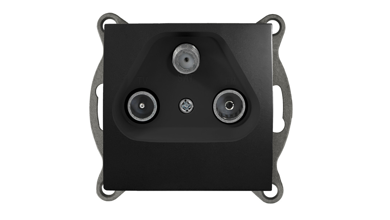 QUADRA GNIAZDO TELEWIZYJNE RTV TV SAT FM CZARNE