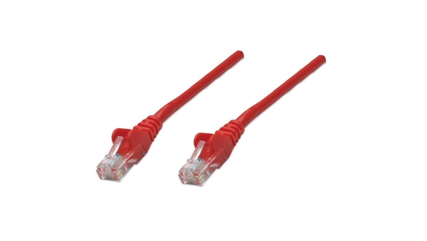 Patch Cord Cat6 UTP 10M Czerwony 100 Miedź 343756