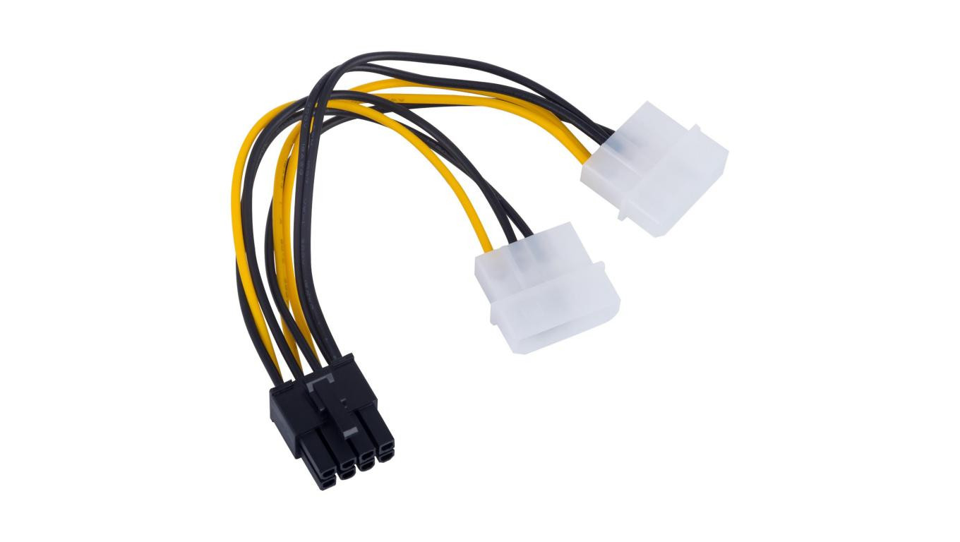Adapter 2x Molex (m) / PCI-Express (f) 8-pin Akyga AK-CA-29
