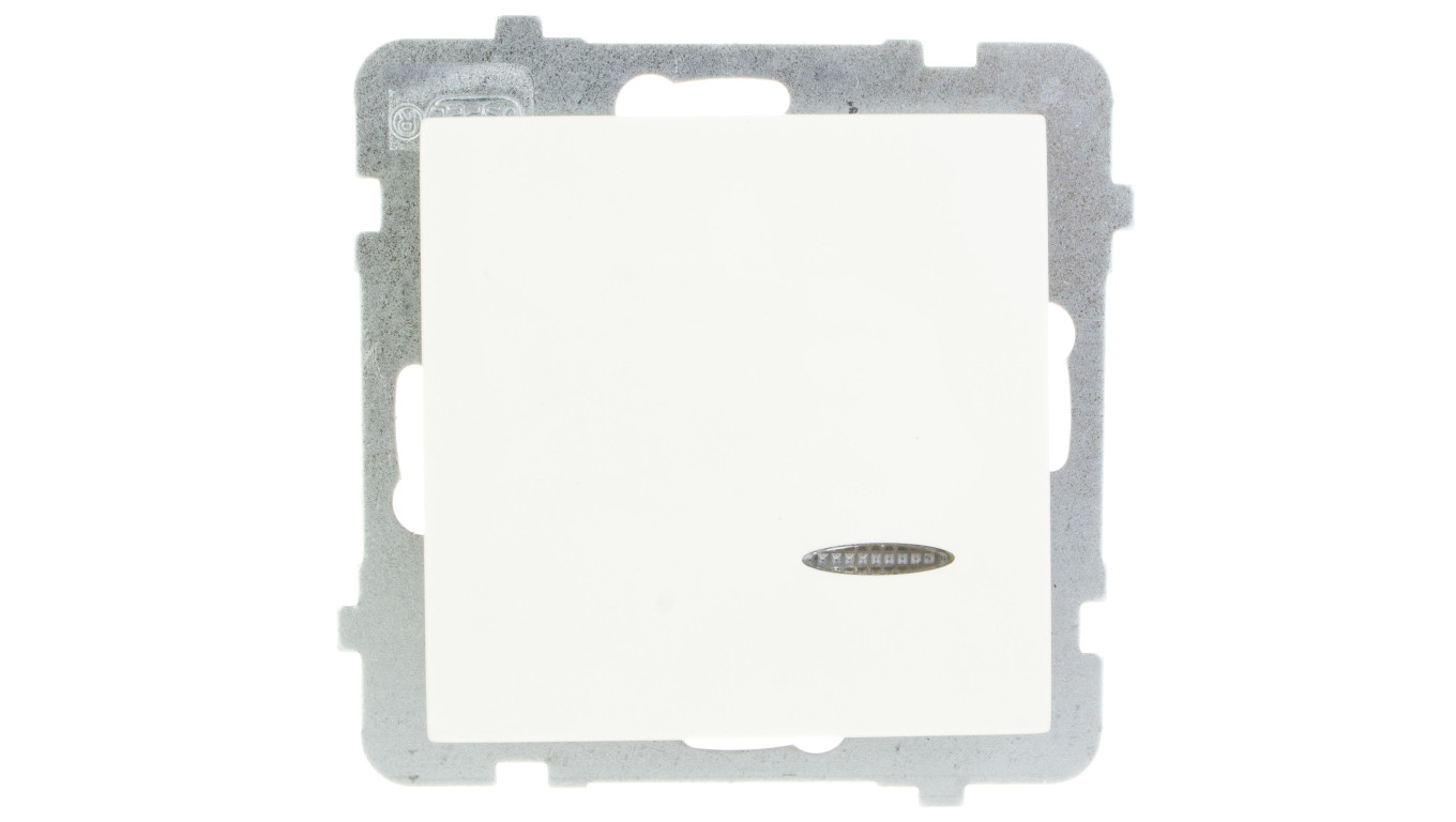 AS Łącznik pojedynczy z podświetleniem ecru ŁP-1GS/m/27