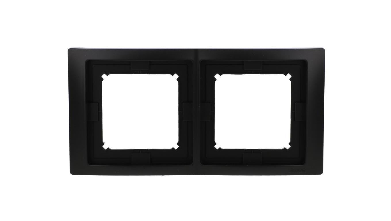 Simon Basic Ramka 2- krotna IP44 czarny mat BMRC2B/49