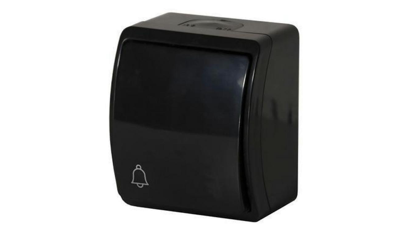 ViPlast Koala przycisk dzwonek IP44 natynkowy czarny