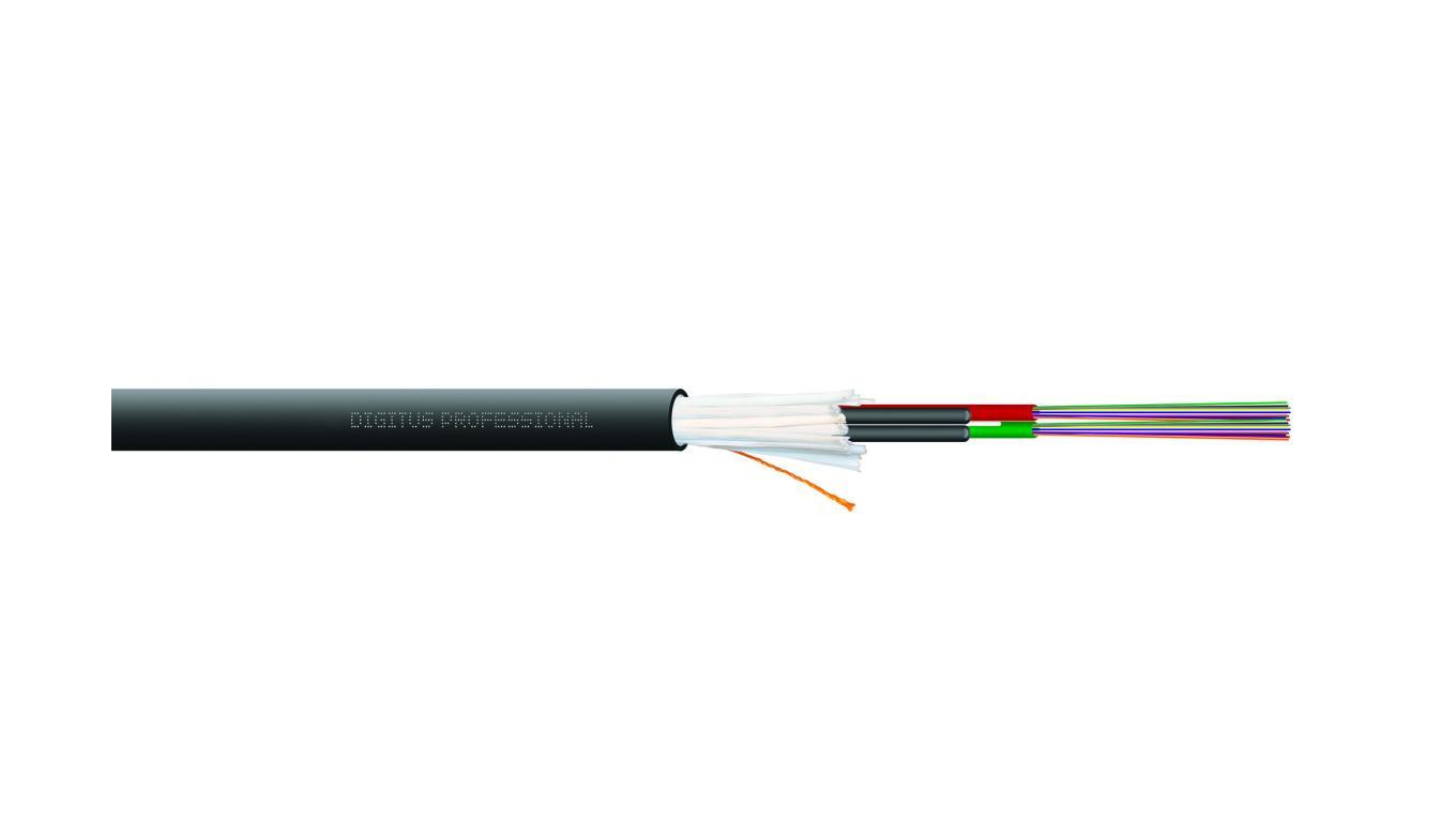 Kabel światłowodowy uniwersalny 24 włókna (2x12) SM 9/125 G652D 1500N LS0H Dca czarny DK-39242-U /bębnowy/