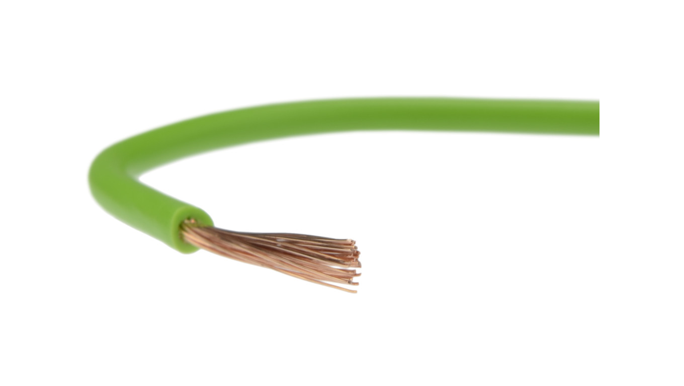 Przewód instalacyjny H05V-K / LgY 1 500V zielony linka giętka Elektrokabel /100m/