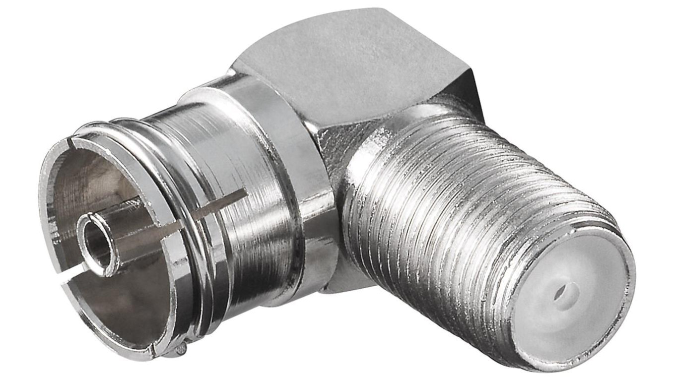 Adapter kątowy: Gniazdo F Gniazdo do kabla koncentrycznego 90