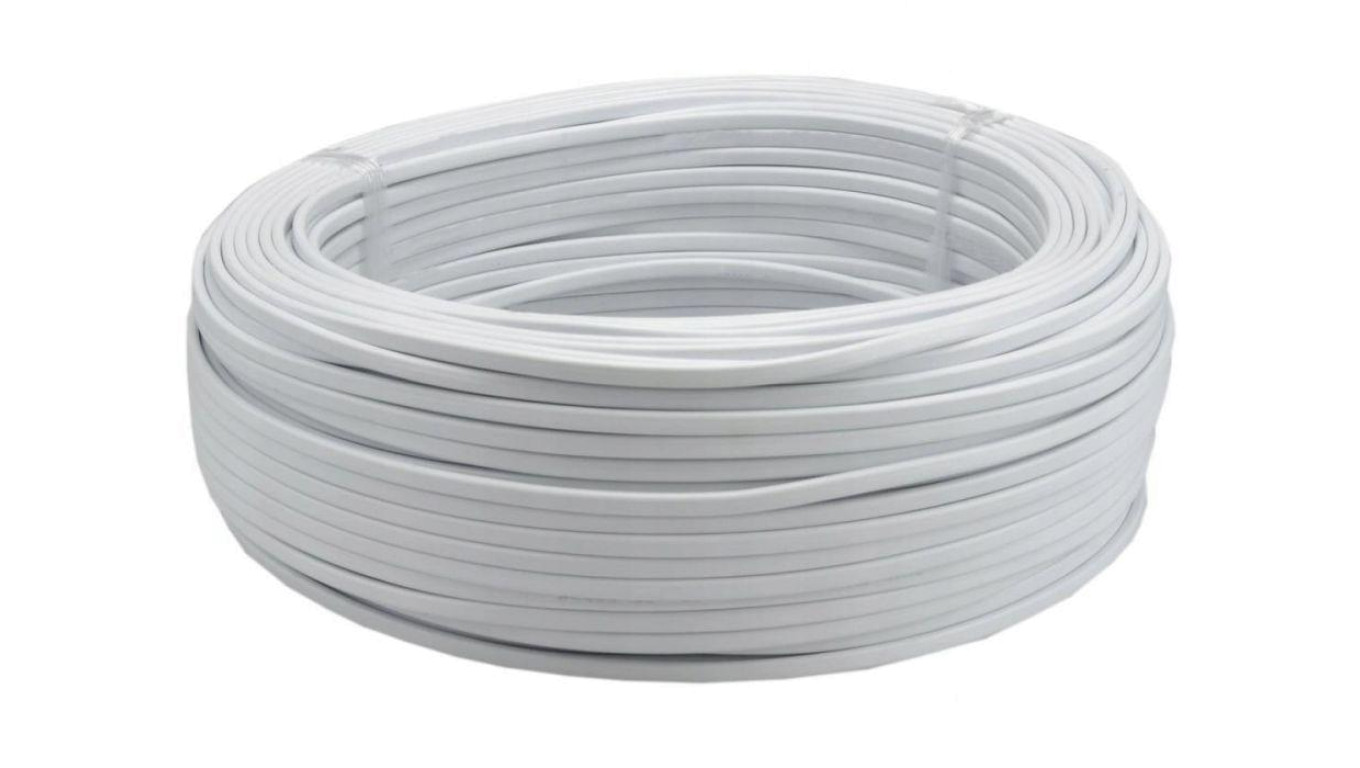 Przewód prądowy H03VVH2-F / OMYp 300V 2x1 płaski biały linka Elektrokabel 25m