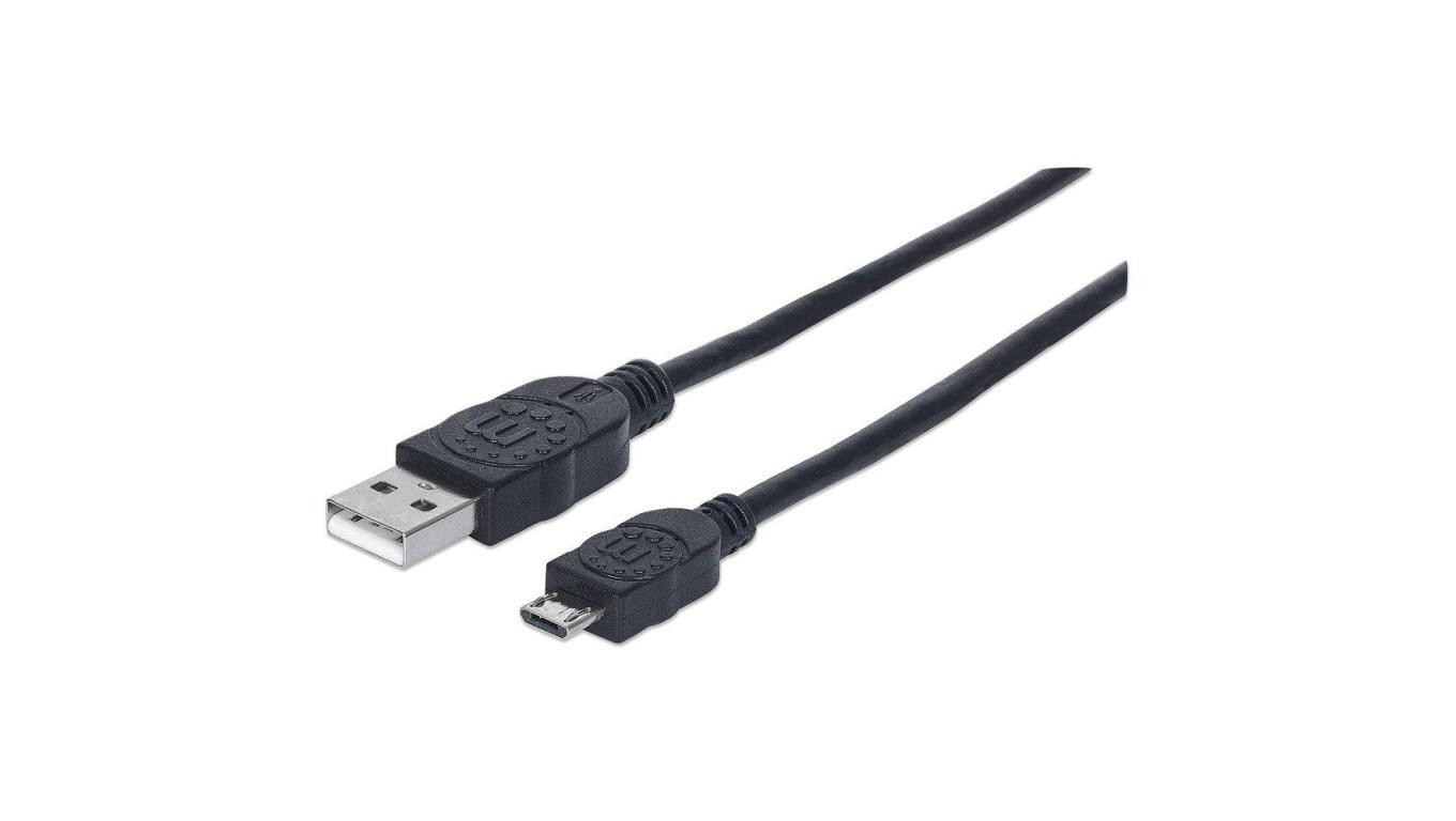 Kabel USB A-MicroB M/M 3,0m USB2.0 Hi-Speed biały 325684