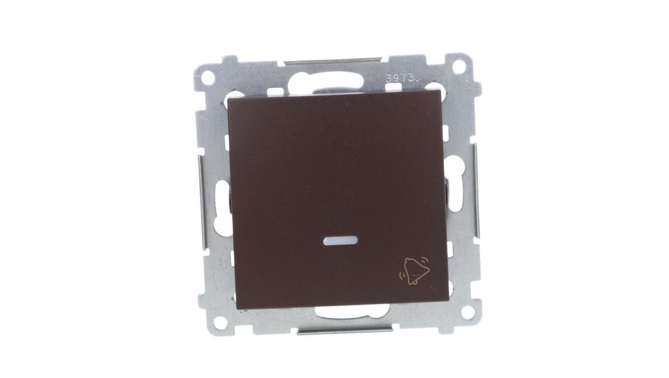 Simon 54 Przycisk /dzwonek/ z podświetleniem, szybkozłącza, brąz mat DD1L.01/46