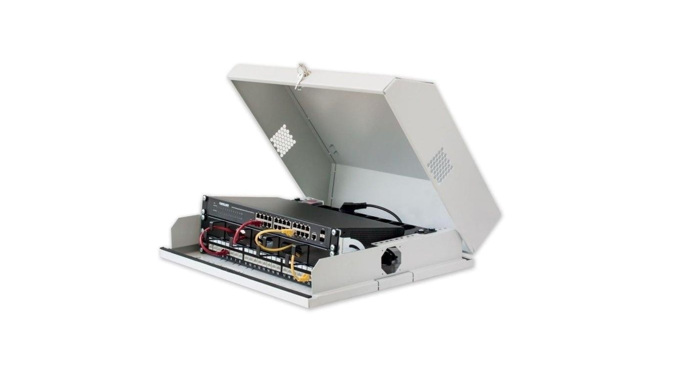 Szafa wisząca 19 Cali 3U+6U płaska szara, rack I-CASE FL-09-BGT