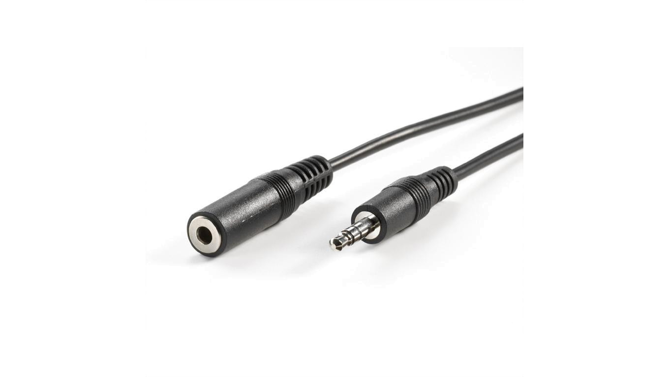 VALUE przedłużacz audio 3,5 mm M/F, czarny, 2 m