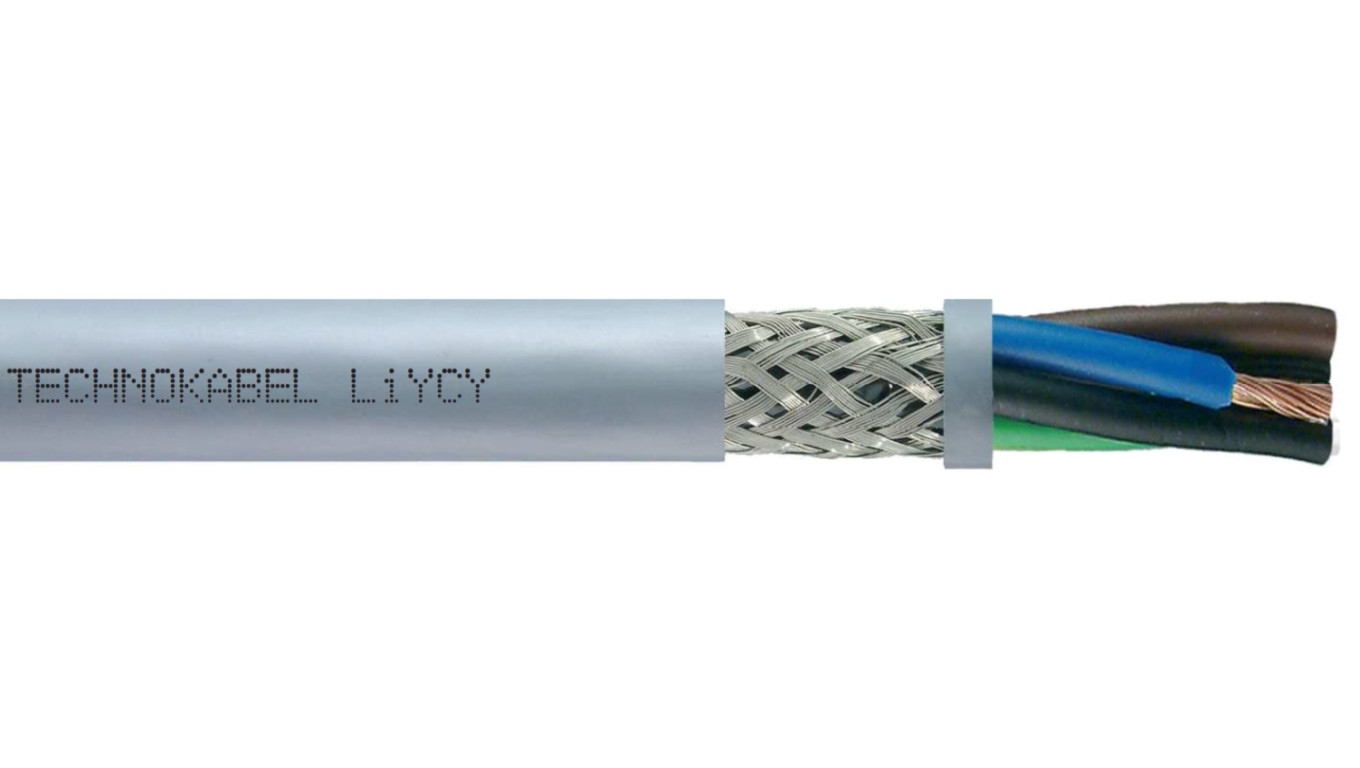 Przewód sterowniczy w ekranie LIYCY 300/300V 2x0,34 szary linka Technokabel /500m/