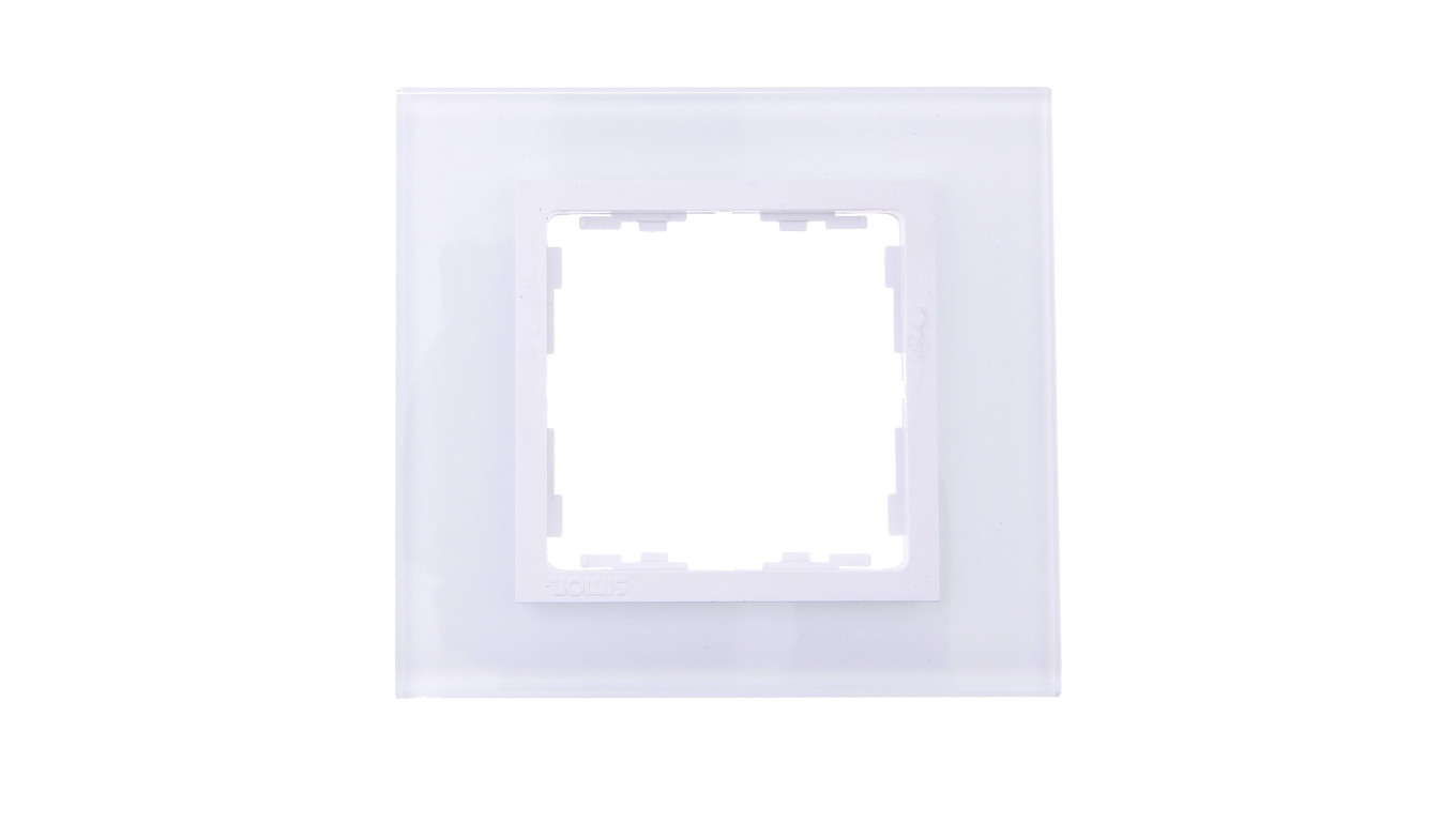 Simon 82 Ramka pojedyncza szklana/ ramka pośrednia biała 82617-30