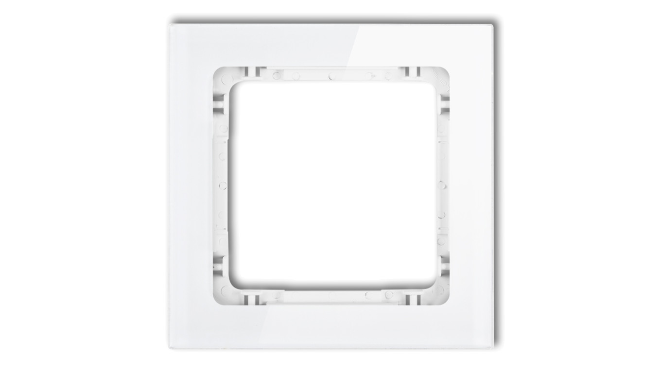 DECO Ramka pojedyncza - efekt szkła (ramka: biała spód: biały) biały 0-0-DRS-1