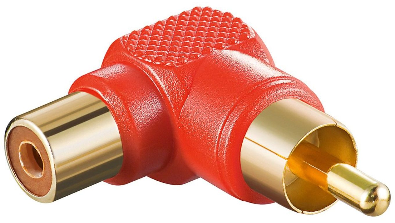 Adapter cinch 90 Czerwony - Wersja kolorystyczna Czerwony