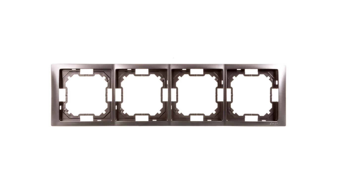 Simon Basic Neos Ramka poczwórna stal inox BMRC4/21
