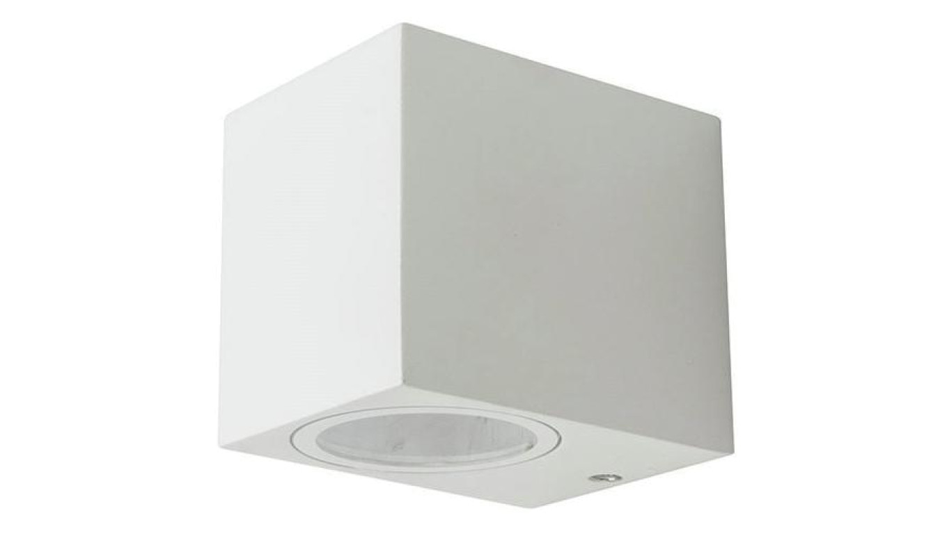 Lampa ścienna, kinkiet kwadrat GU10 max 35W biały IP44 V-TAC VT-7651SQ