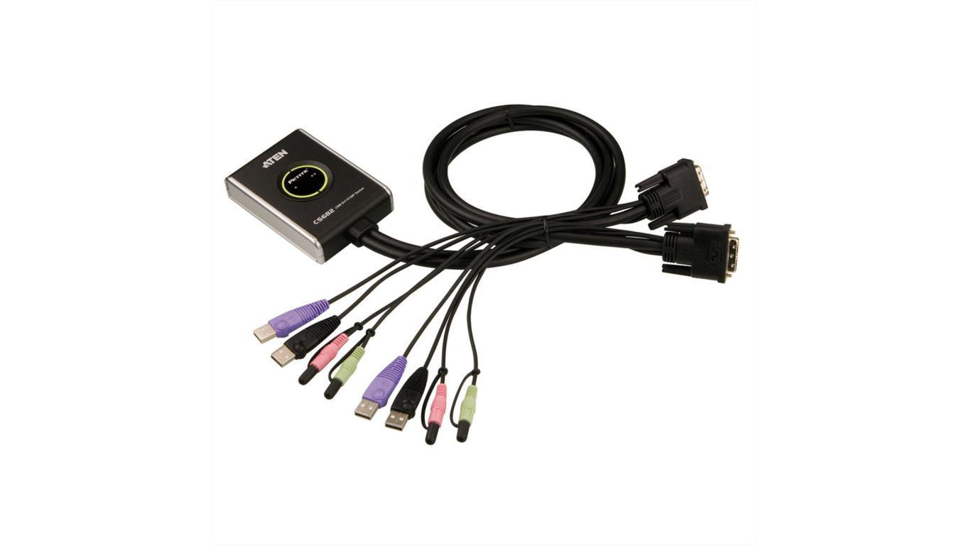 Przełącznik KVM ATEN CS682 DVI, USB, 2 porty