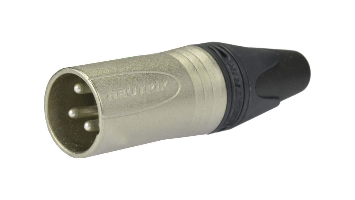 NEUTRIK Wtyk mikrofonowy XLR (3-pin) na kabel do 8,0mm posrebrzany NC3MXX