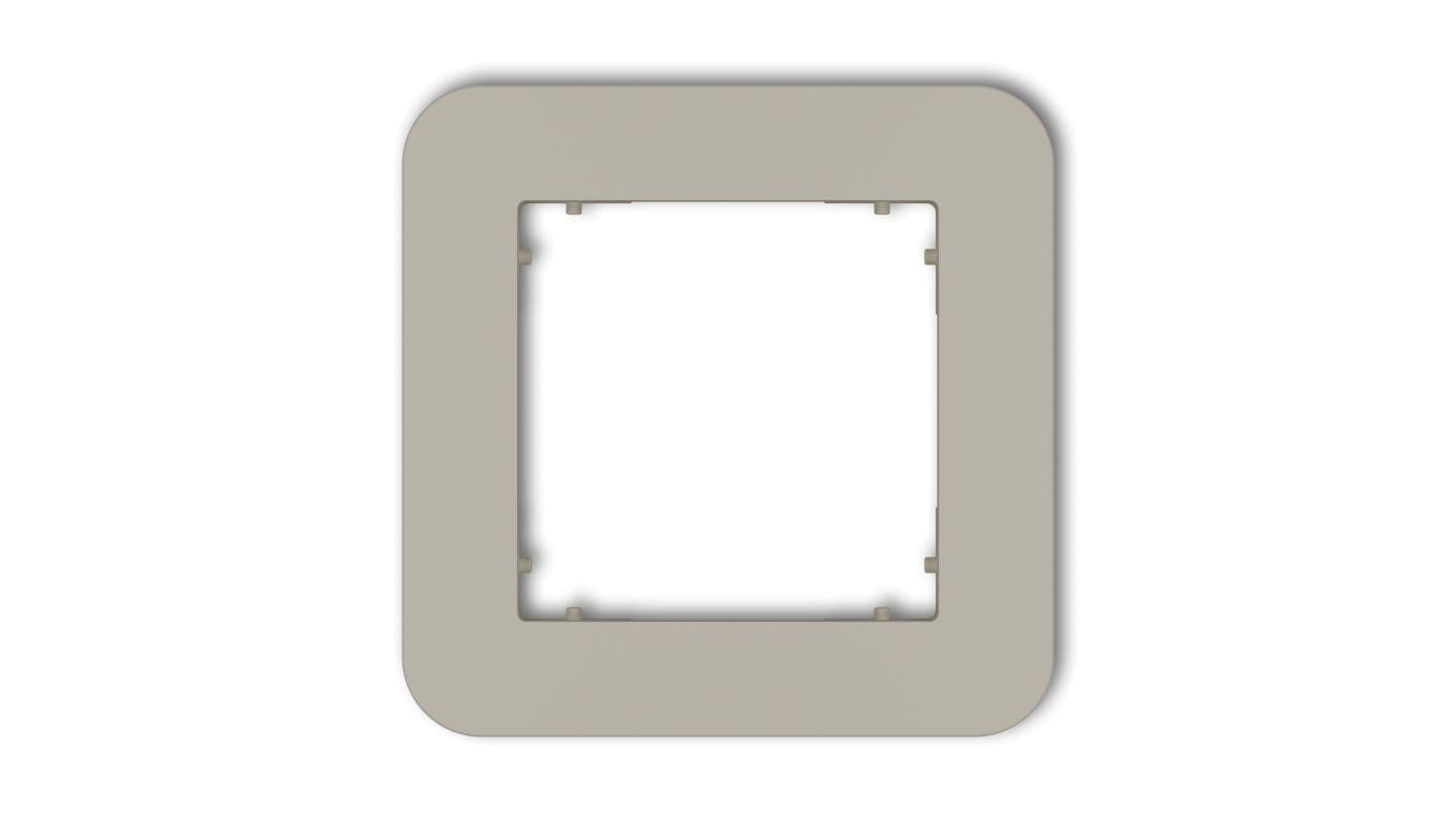 MINI Ramka uniwersalna pojedyncza zaokrąglona z tworzywa taupe 60MRTZ-1