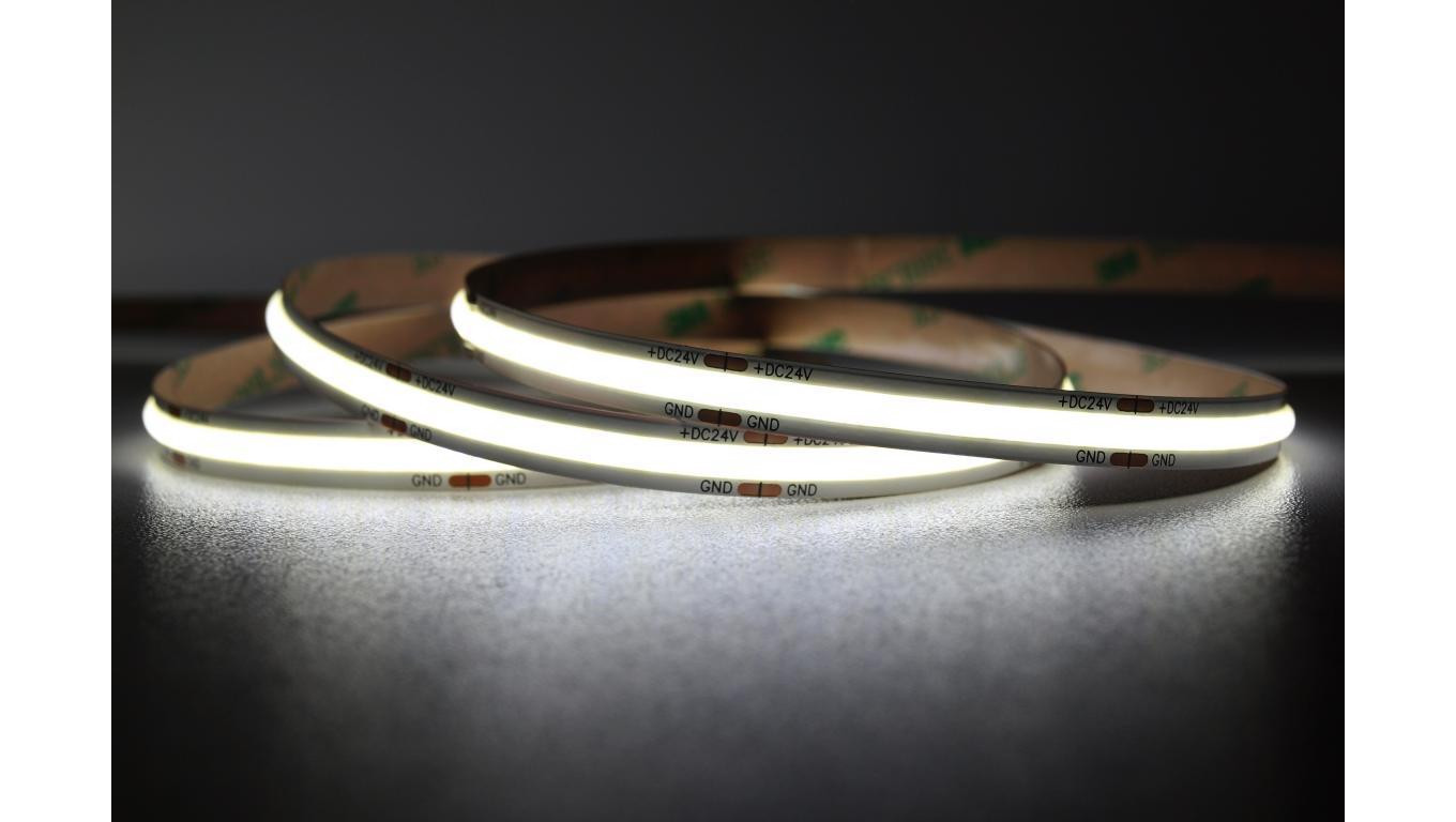 UQS-COB-12W-W-12V-5m Taśma COB, 12W 480 chips/m, CRI 90, 12V, biala , 6500K, IP20, 5m