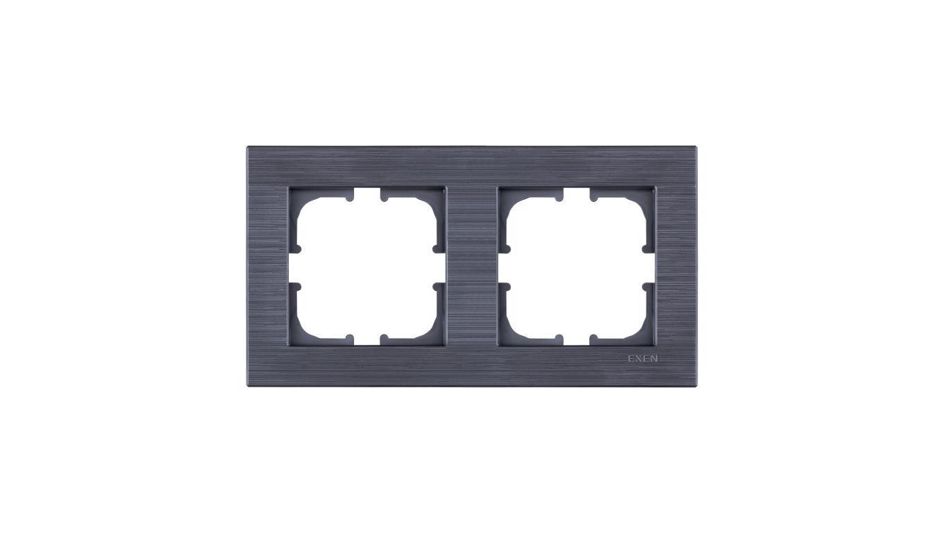 Ramka podwójna Exen seria Comfort magnetyczny szary C102/07E