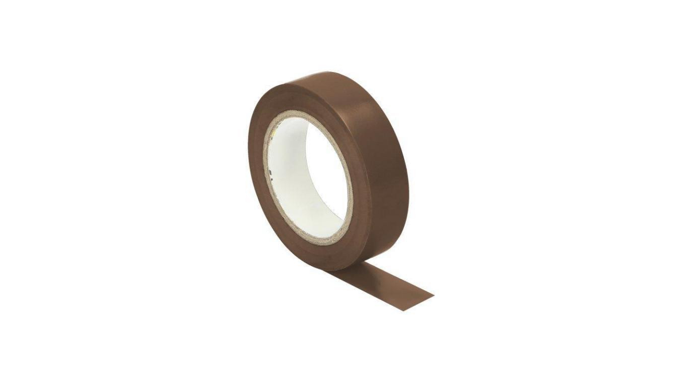 Taśma izolacyjna brązowa, uniepalniona 15mm/0,13mm, 10m OR-AE-13214/BR/10M