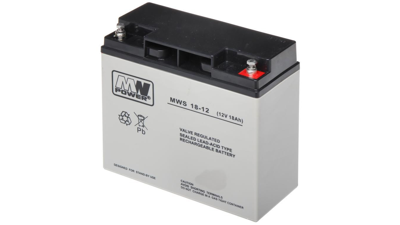 Akumulator VRLA AGM 12V 18Ah (żywotność 3-5lat) MWS 18-12 M5