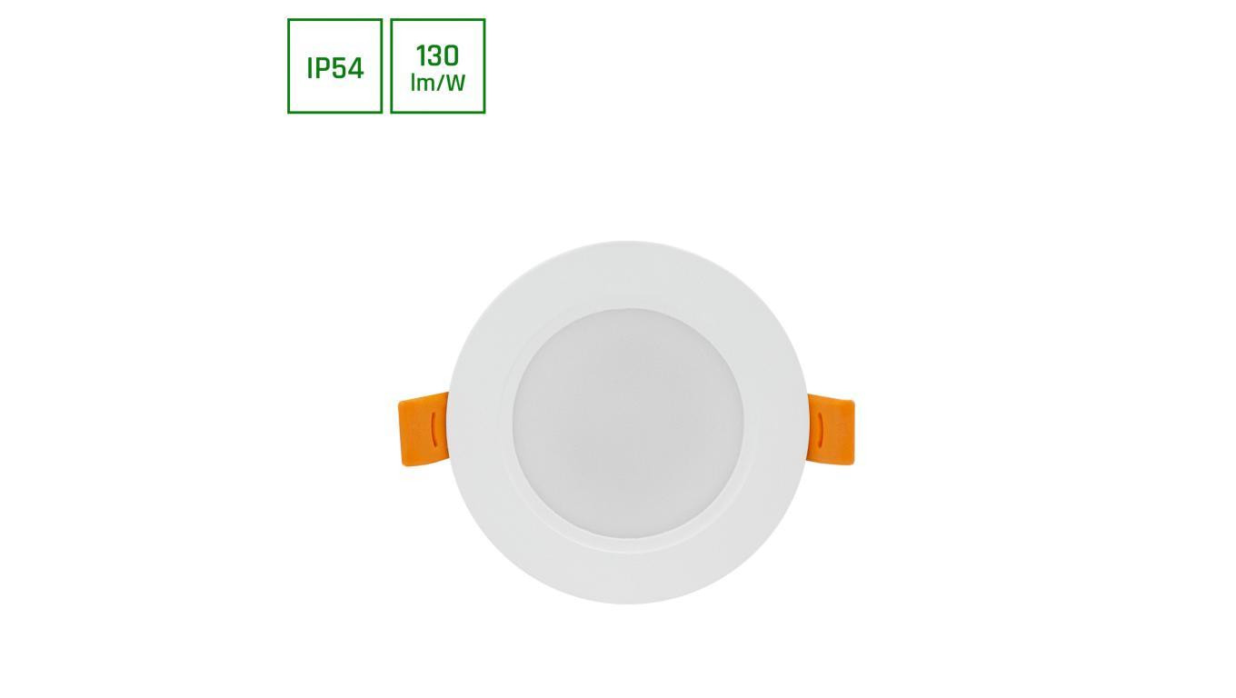 DURE 3 DOWNLIGHT 5W NW 230V 110st IP54 IK06 95x31 BIAŁY okrągła zasilacz zintegrowany