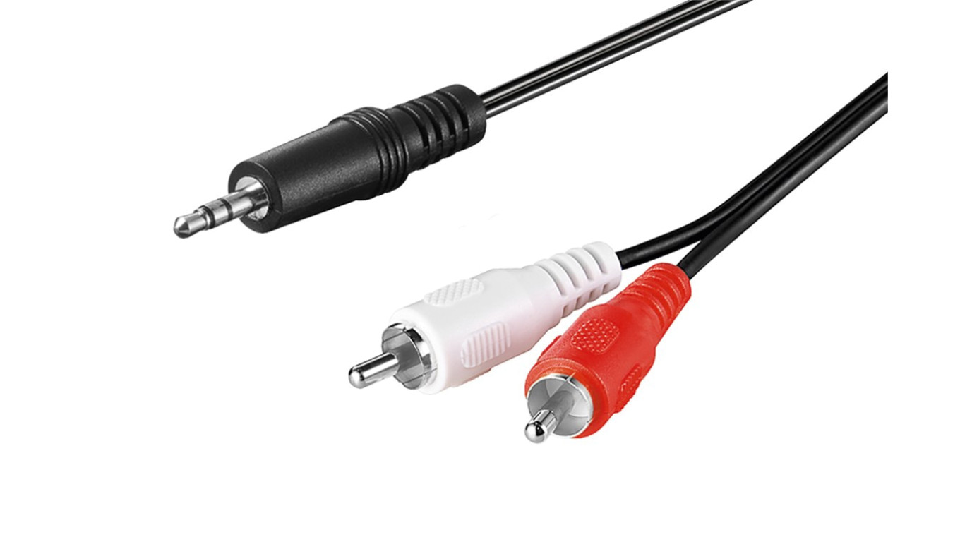 Kabel przejściowy audio AUX, wtyk jack 3,5 mm na wtyk cinch stereo, CU - Długość kabla 3 m