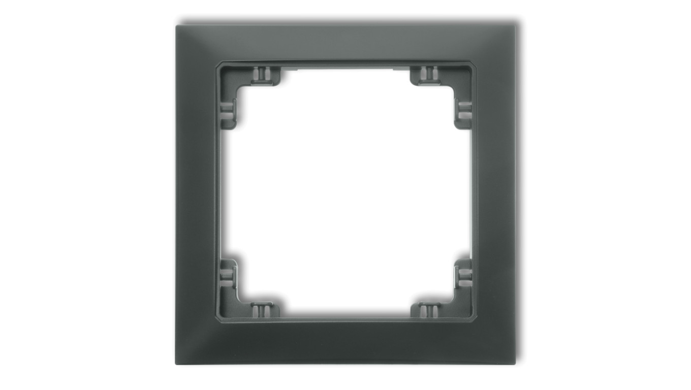 DECO Ramka uniwersalna pojedyncza z tworzywa DECO Soft grafitowy mat 28DRSO-1