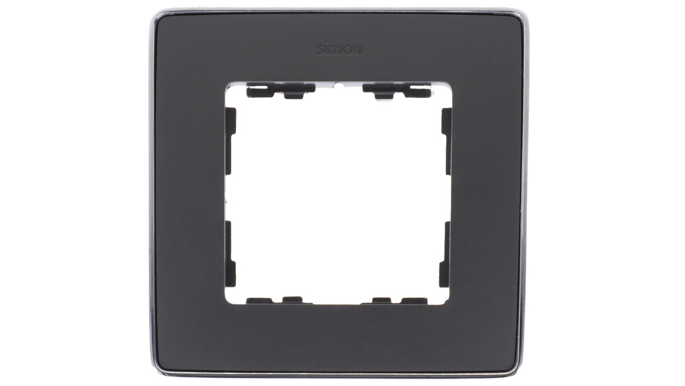 Simon Detail 82 Ramka pojedyncza Detail SELECT-metal GRAFIT / podstawa Chrom 8201610-241